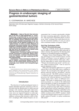 Progress in Endoscopic Imaging of Gastrointestinal Tumors