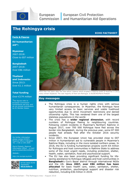 ECHO Factsheet the Rohingya Crisis