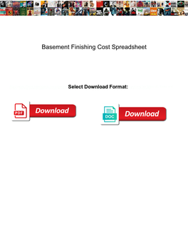 Basement Finishing Cost Spreadsheet