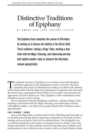 Distinctive Traditions of Epiphany by Amber and John Inscore Essick
