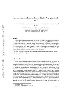 Resonant Ionization Laser Ion Source (RILIS) Development on Lu and Pr