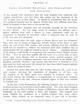 Early Scottish Hospitals and Regulations for Isolation 3I