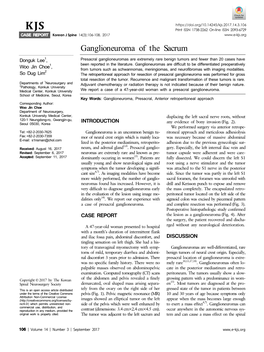 Ganglioneuroma of the Sacrum