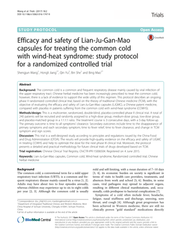 Efficacy and Safety of Lian-Ju-Gan-Mao