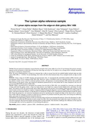 VI. Lyman Alpha Escape from the Edge-On Disk Galaxy Mrk 1486