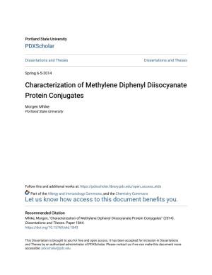 Characterization of Methylene Diphenyl Diisocyanate Protein Conjugates