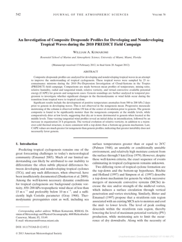 An Investigation of Composite Dropsonde Profiles for Developing