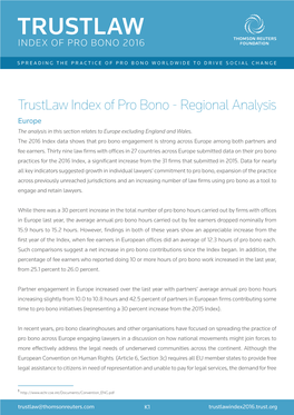 Trustlaw Index of Pro Bono 2016