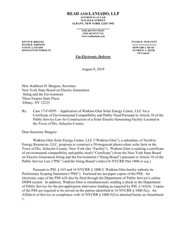 Watkins Glen Solar Energy Center, LLC Case
