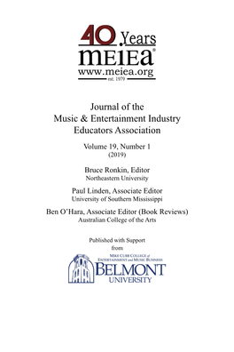 Journal of the Music & Entertainment Industry Educators Association