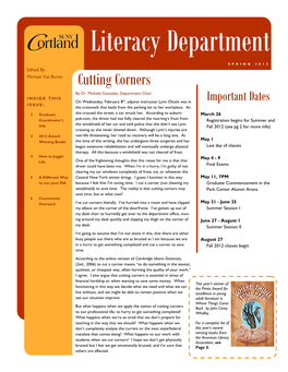 Literacy Department