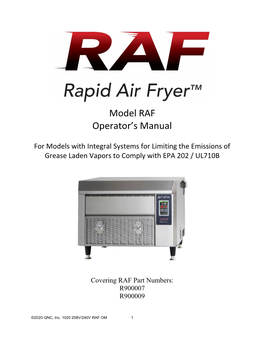 RAF Operator’S Manual