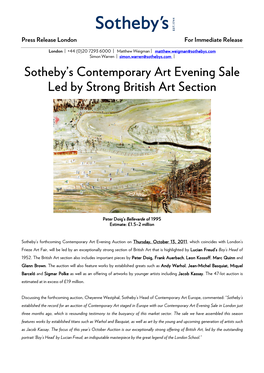 Sotheby's Sotheby's Contemporary Art Evening Sale Contemporary Art