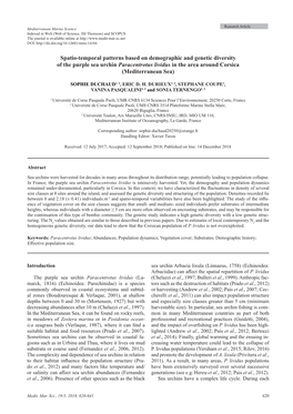 Spatio-Temporal Patterns Based on Demographic and Genetic Diversity of the Purple Sea Urchin Paracentrotus Lividus in the Area Around Corsica (Mediterranean Sea)