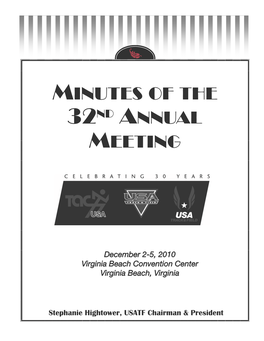 Minutes of the 32Nd Annual Meeting