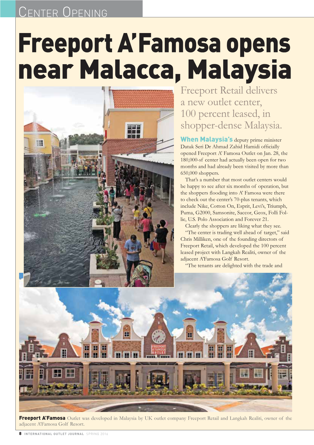 Freeport A' Famosa Opens Near Malacca, Malaysia