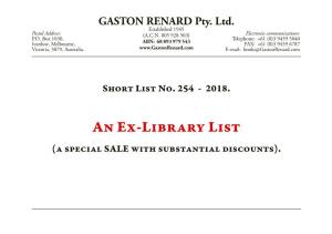 An Ex-Library List (A Special SALE with Substantial Discounts)