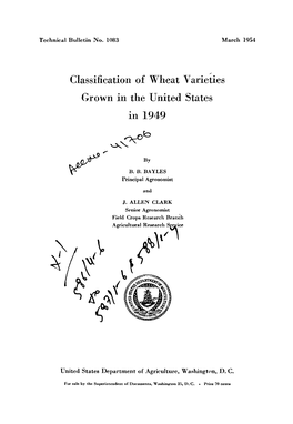 Classification of Wheat Varieties Grown in the United States in 1949