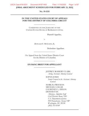 No. 19-5331 in the UNITED STATES COURT of APPEALS for the DISTRICT of COLUMBIA C