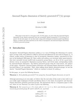 Assouad-Nagata Dimension of Finitely Generated C (1/6) Groups