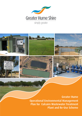 Greater Hume Operational Environmental Management Plan for Culcairn Wastewater Treatment Plant and Re-Use Scheme