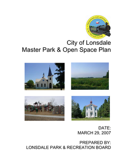 City of Lonsdale Master Park & Open Space Plan