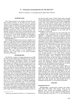 21. Geologic Background of the Red Sea1