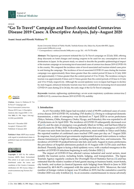 Campaign and Travel-Associated Coronavirus Disease 2019 Cases: a Descriptive Analysis, July–August 2020