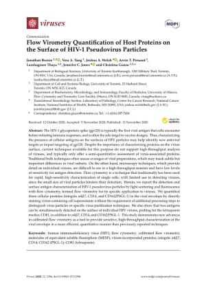 Flow Virometry Quantification of Host Proteins on the Surface of HIV-1