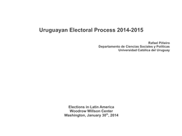 Uruguayan Electoral Process 2014-2015