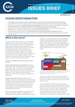 Issues Brief: Ocean Deoxygenation