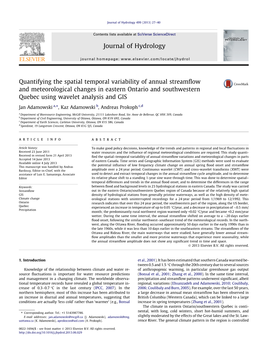 Quantifying the Spatial Temporal Variability of Annual Streamflow And