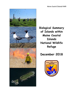 Biological Summary of Islands Within Maine Coastal Islands National Wildlife