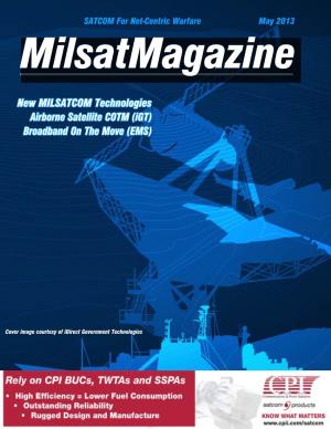 New MILSATCOM Technologies Airborne Satellite COTM (Igt) Broadband on the Move (EMS)