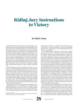 Riding Jury Instructions to Victory