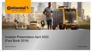 Investor Presentation April 2020 (Fact Book 2019)
