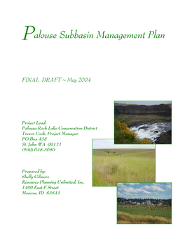 Palouse Subbasin Management Plan