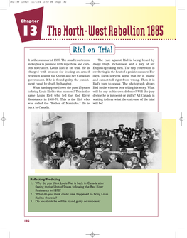 The North-West Rebellion 1885 Riel on Trial