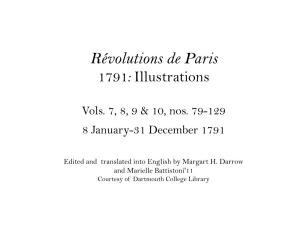 Révolutions De Paris 1791: Illustrations