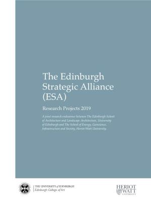 The Edinburgh Strategic Alliance (ESA) Research Projects 2019