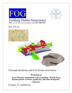 Freiberg Online Geoscience FOG Is an Electronic Journal Registered Under ISSN 1434-7512