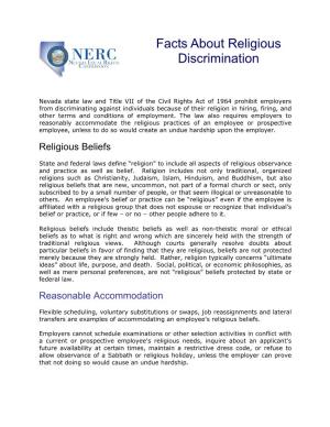 Facts About Religious Discrimination