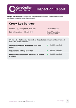 Crook Log Surgery