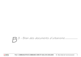B.3 - Bilan Des Documents D’Urbanisme