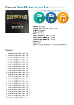 Silverchair Neon Ballroom Interview Disc Mp3, Flac, Wma