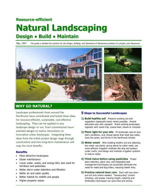 Natural Landscaping: Design – Build – Maintain 2 Design for Water Conservation • Build Deep Soil with Compost