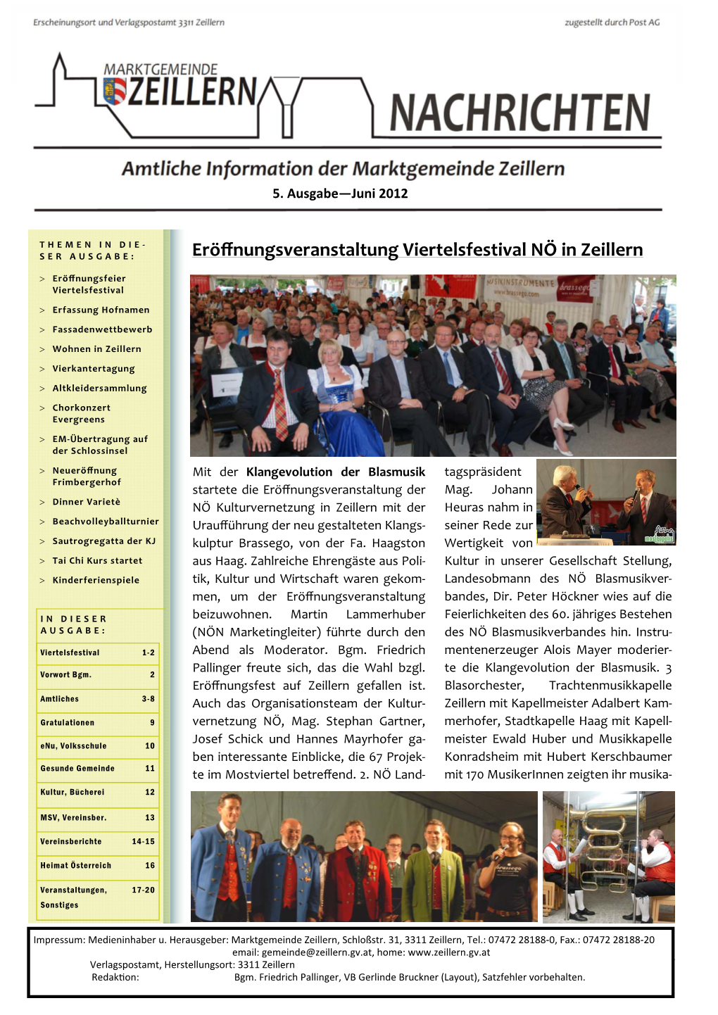 Zeillerner Nachrichten Juni 2012 .Pub