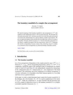 The Boundary Manifold of a Complex Line Arrangement