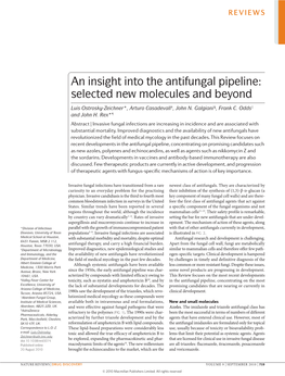 An Insight Into the Antifungal Pipeline: Selected New Molecules and Beyond