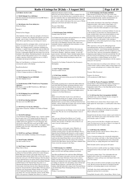Radio 4 Listings for 28 July – 3 August 2012 Page 1 of 19 SATURDAY 28 JULY 2012 Shakespeare Beach in Search of Fossils